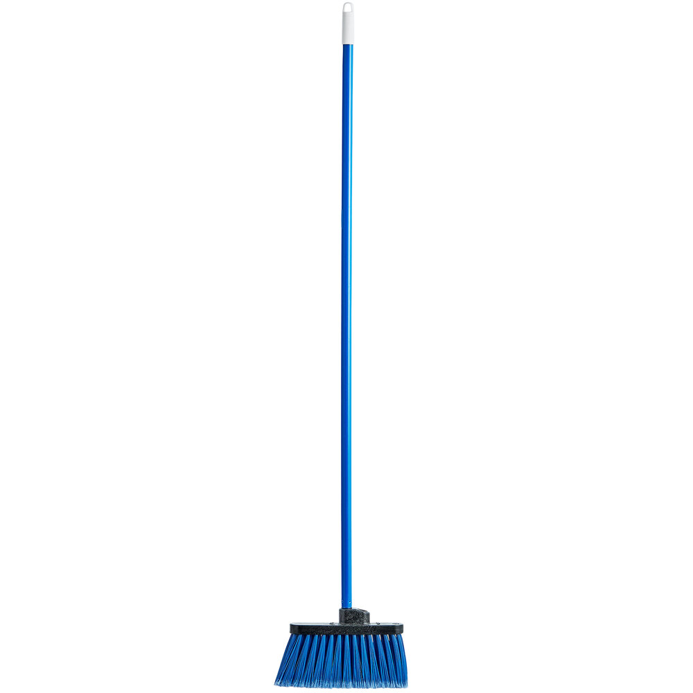 Carlisle 3686314 Duo-Sweep 11" Light Industrial Broom with Blue Flagged Bristles and 48" Handle