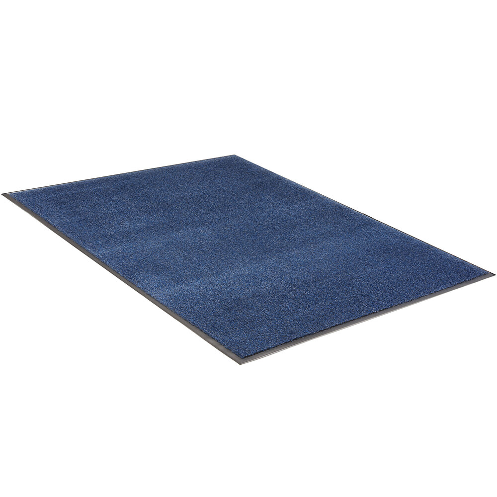 Lavex Plush 4' x 10' Blue Olefin Indoor Entrance Mat - 3/8" Thick