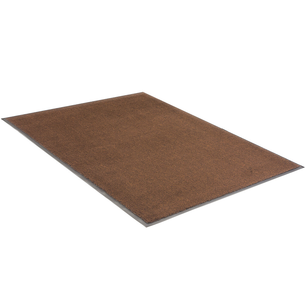 Lavex Plush 4' x 8' Chocolate Olefin Indoor Entrance Mat - 3/8" Thick