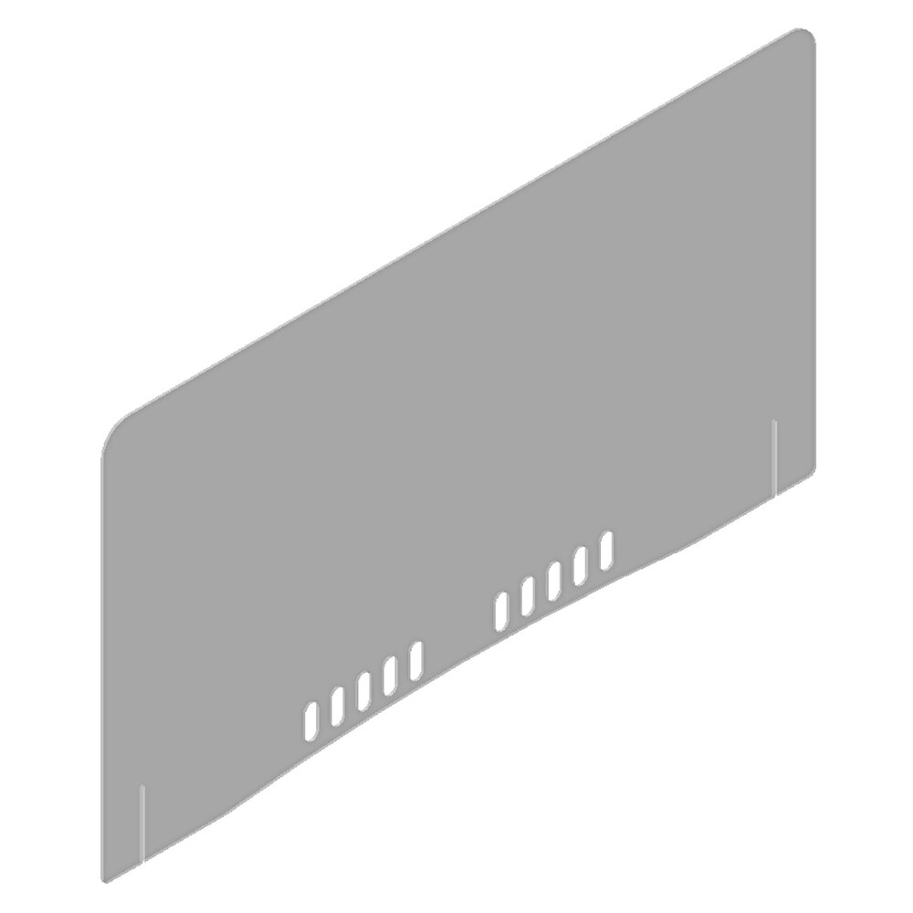 Tablecraft CWACT2SHIELD 54 7/16" x 3/16" x 30" Clear Acrylic Double Action Station Safety Shield