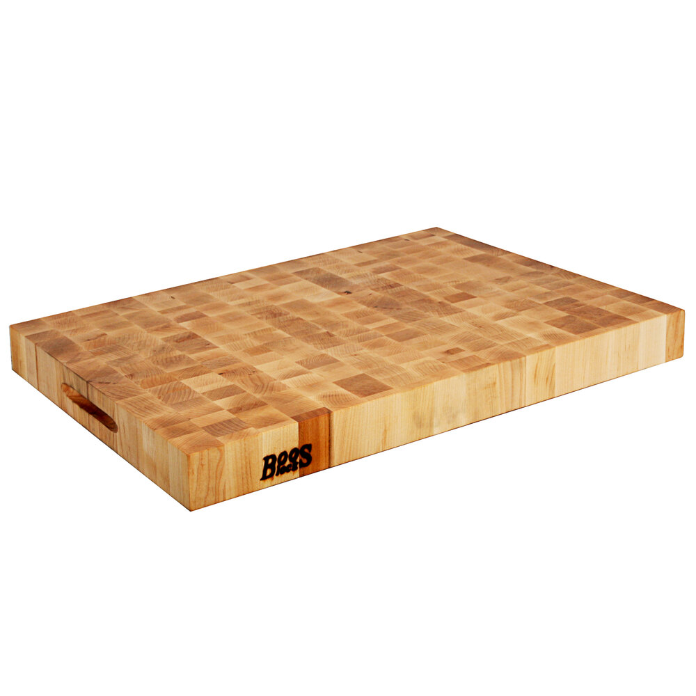 John Boos & Co. CCB2418-225 24" x 18" x 2 1/4" Maple Wood Chopping Block with Hand Grips