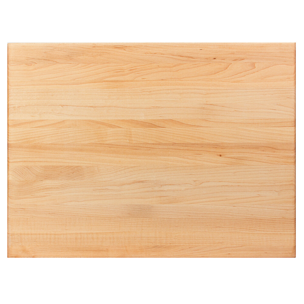 John Boos & Co. R03 20" x 15" x 1 1/2" Reversible Maple Wood Cutting Board with Hand Grips