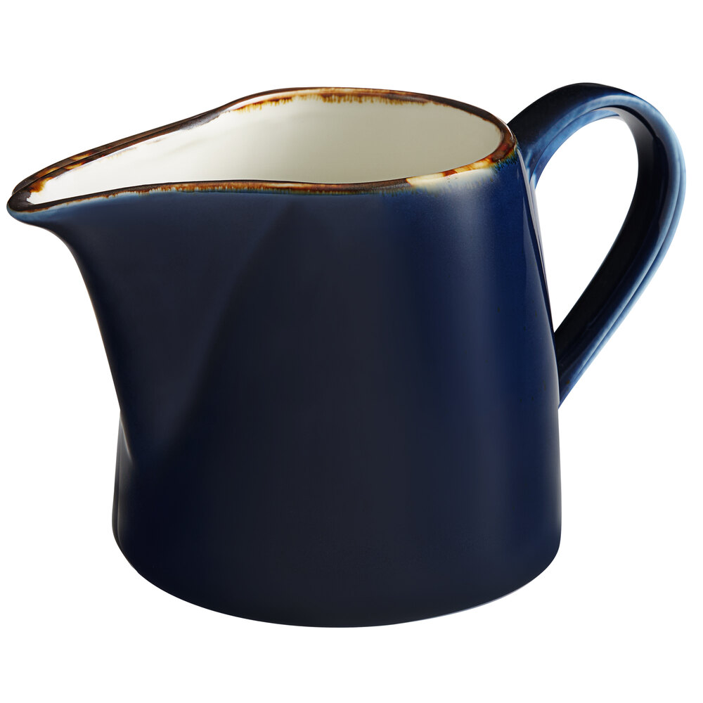 Acopa Keystone 10 oz. Azora Blue Stoneware Creamer - 12/Case