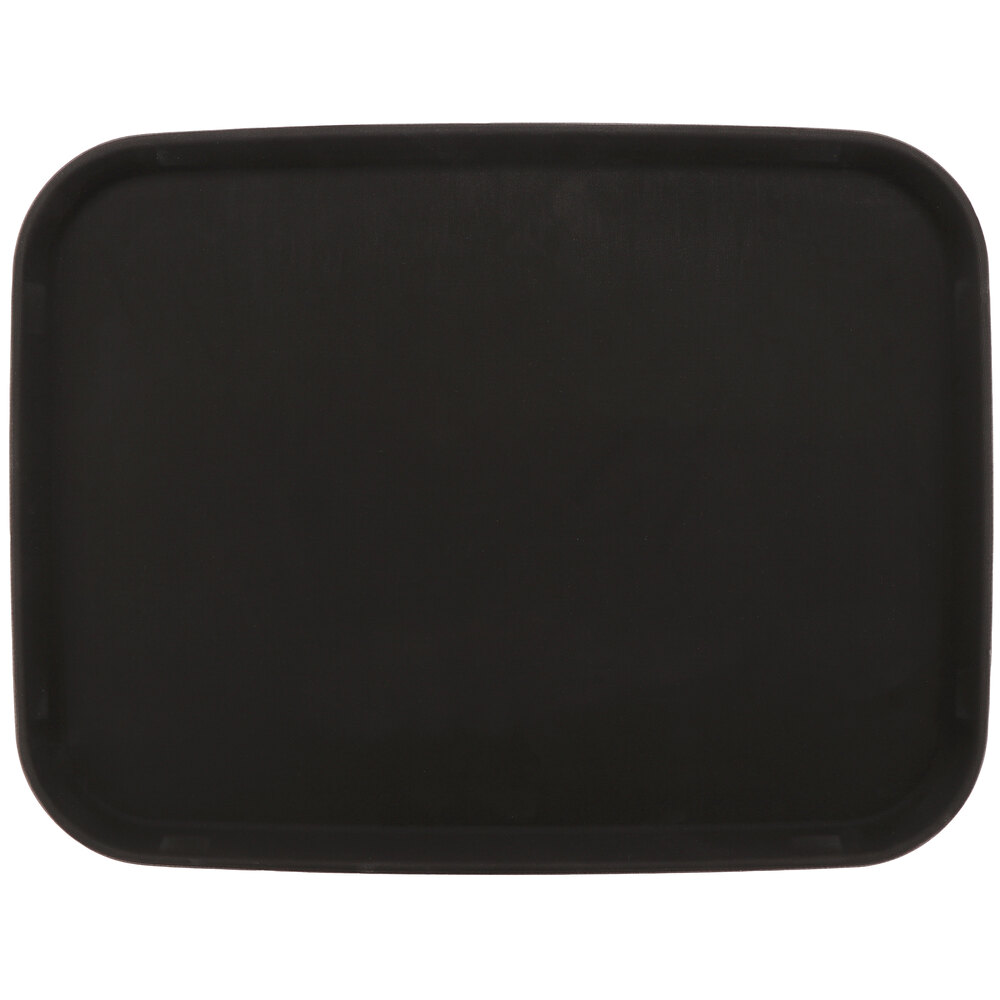 GET NS-1520-BK 15" x 20" Black Rectangular Polypropylene Non-Skid Serving Tray