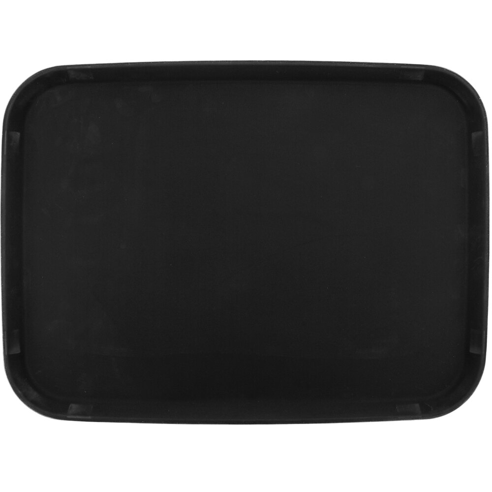 GET NS-1622-BK 16" x 22" Black Rectangular Polypropylene Non-Skid Serving Tray