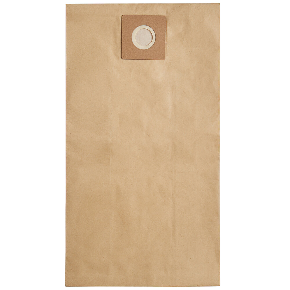 Lavex Paper Filter Bag for 10 Gallon Wet / Dry Vacuum - 5/Pack
