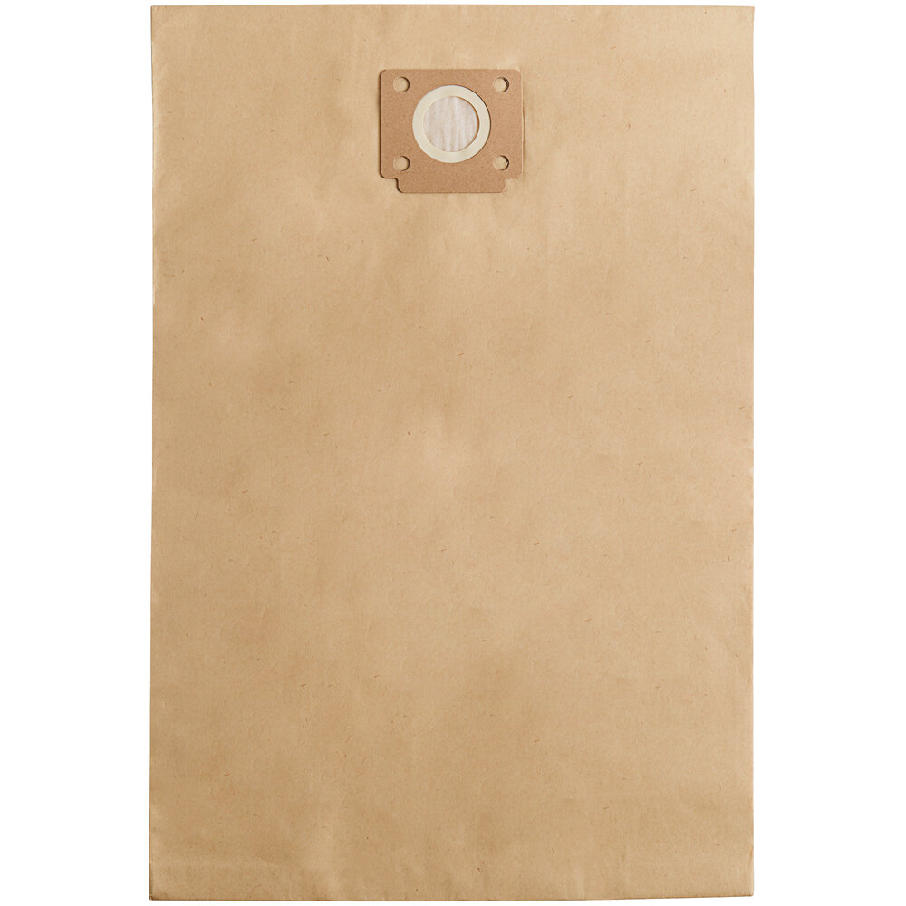 Lavex Paper Filter Bag for 16 Gallon Wet / Dry Vacuum - 5/Pack