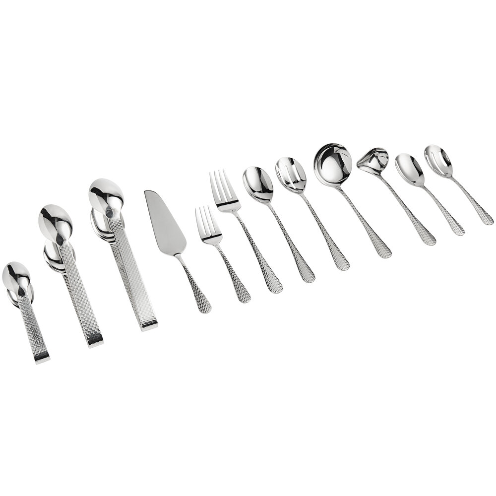 Acopa Industry 12-Piece 18/8 Stainless Steel Extra Heavy Weight Serving Utensils Set