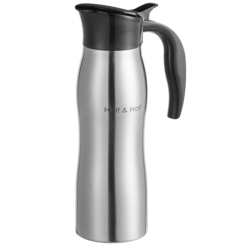 Choice 33 oz. Stainless Steel Half & Half Thermal Carafe / Server
