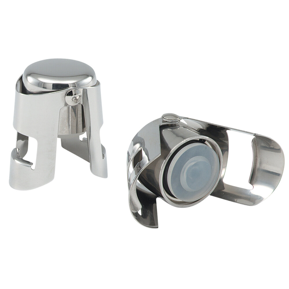 Vollrath 47603 Stainless Steel Spring-Loaded Champagne Stopper