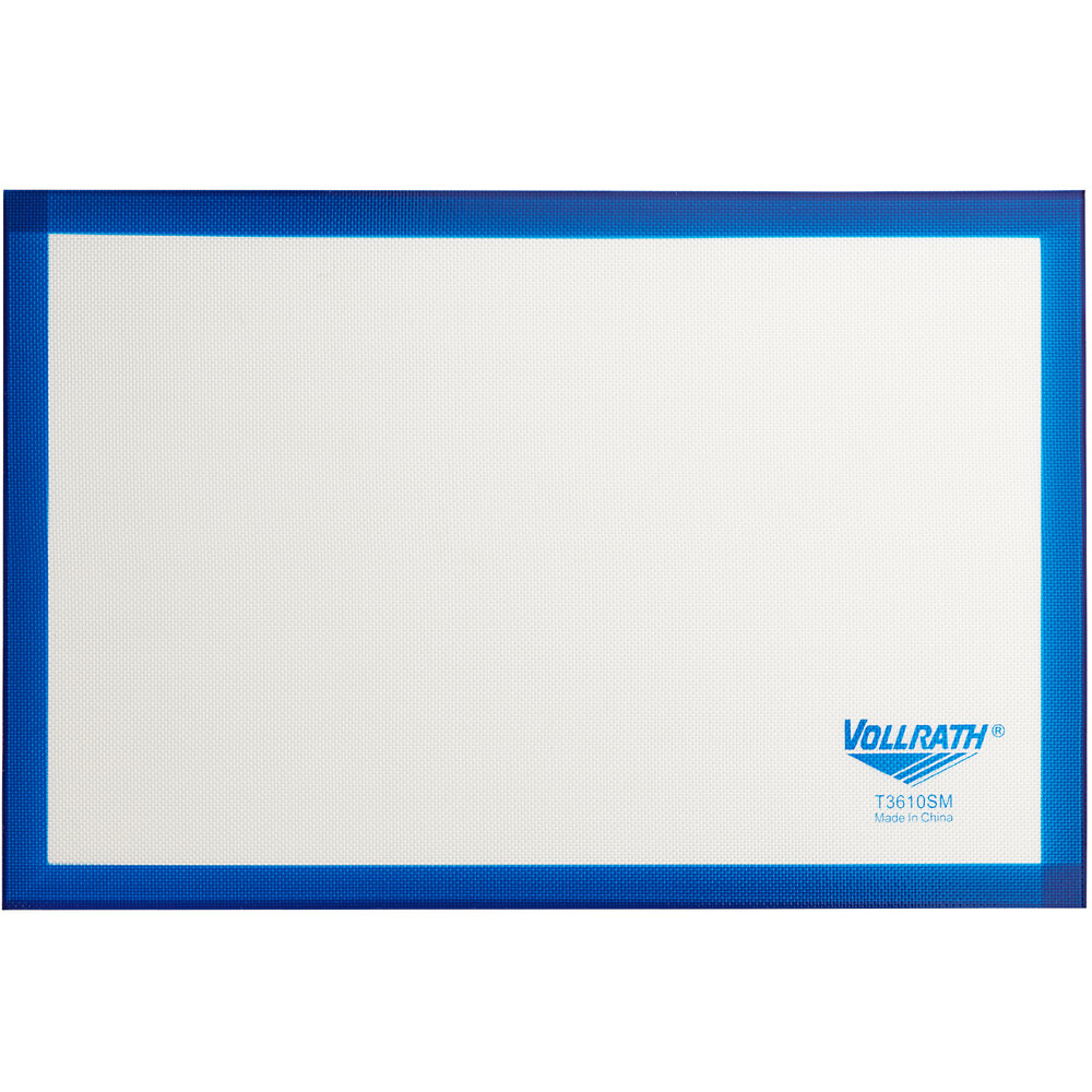 Vollrath T3610SM 23 5/8" x 15 3/4" Full Size Blue Silicone Non-Stick Baking Mat