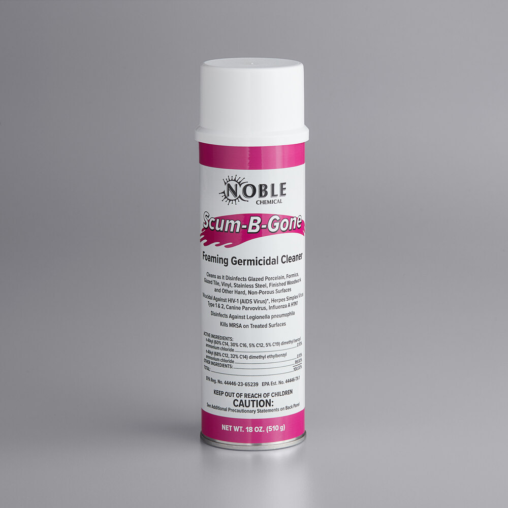 Noble 18 oz. Scum-B-Gone Ready-to-Use Foaming Aerosol Germicidal Bathroom Cleaner - 12/Case