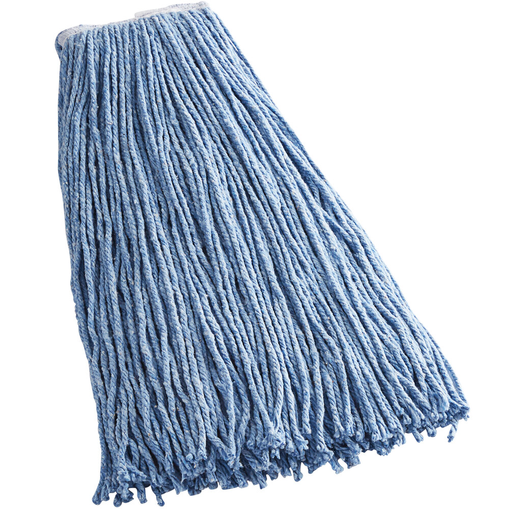 Rubbermaid® Dura Pro FGF51800BL00 24 oz. #32 Blue Blend Cut-End Wet Mop Head with 1" Headband