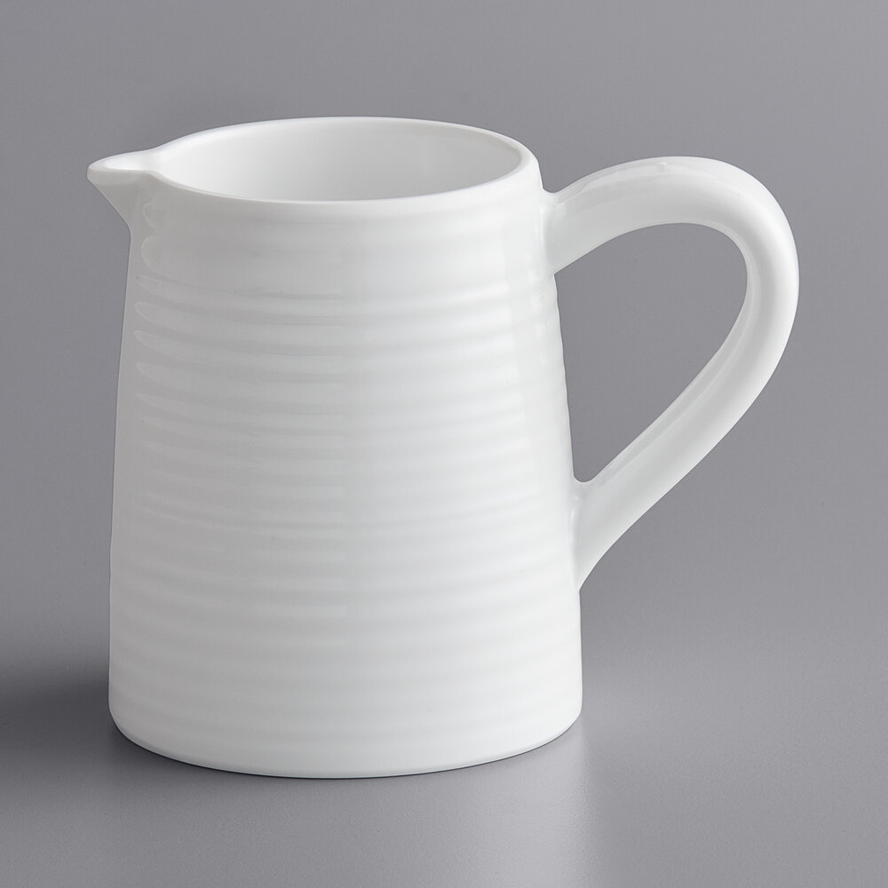 Tablecraft 10414 Pulito 5 oz. White Melamine Creamer