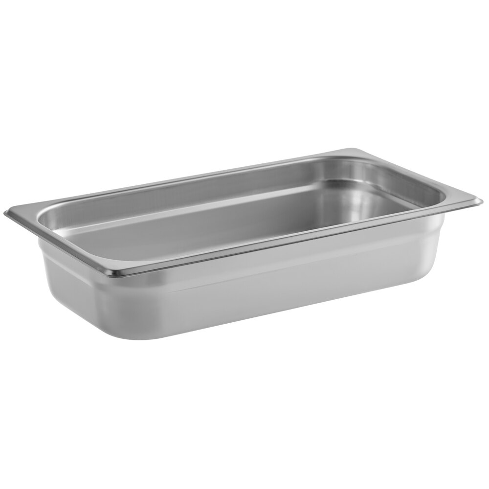 Choice 1/3 Size 2 1/2" Deep Anti-Jam Stainless Steel Steam Table / Hotel Pan - 24 Gauge