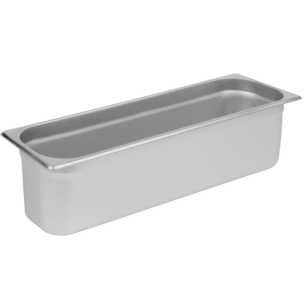 Choice 1/2 Size Long 6" Deep Anti-Jam stainless Steel Steam Table / Hotel Pan - 24 Gauge
