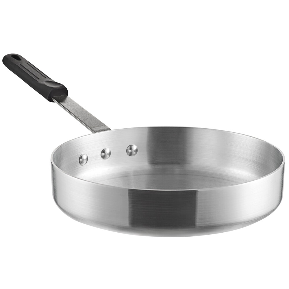 Choice 5 Qt. Aluminum Saute Pan with Black Silicone Handle