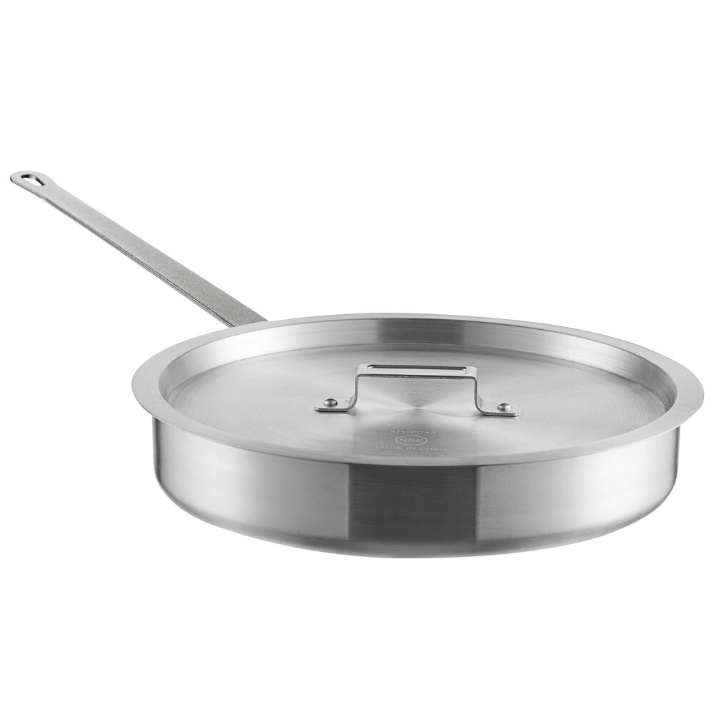 Choice 7 Qt. Aluminum Saute Pan with Cover