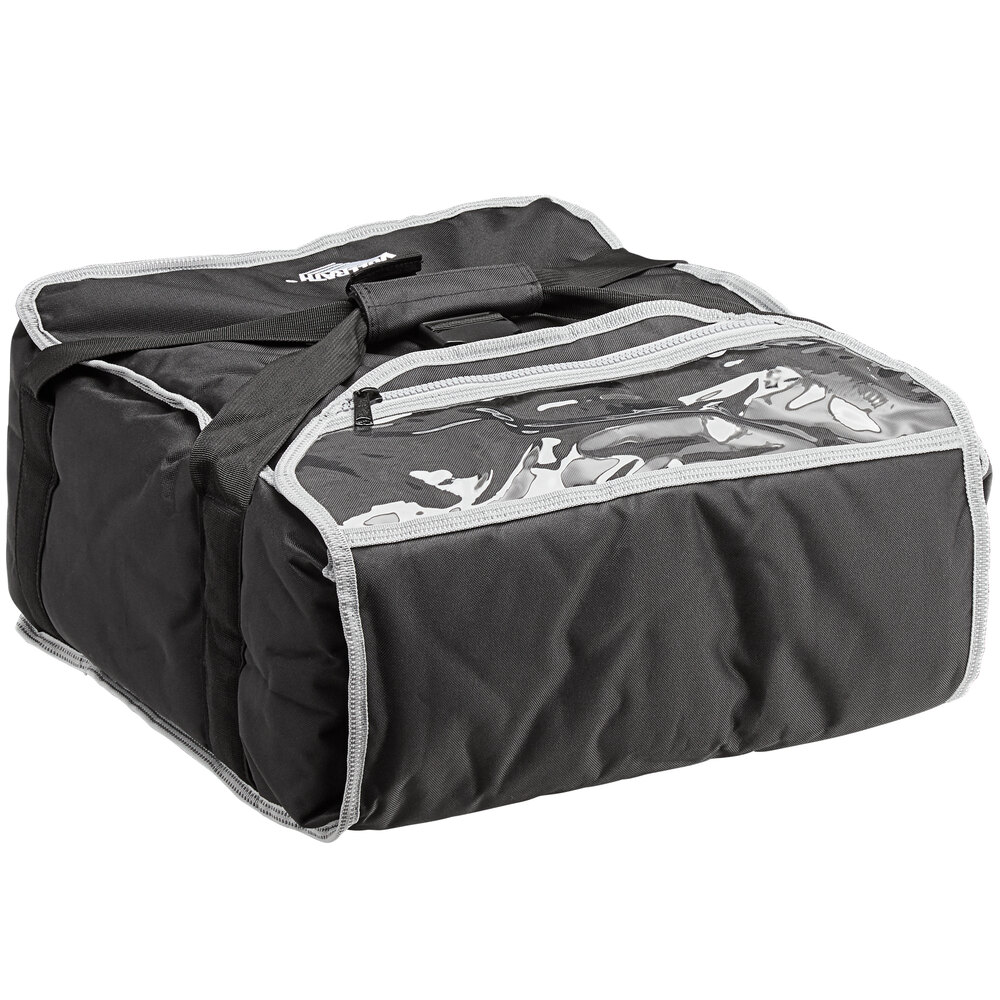 Vollrath VPB116 1-Series Insulated Pizza Delivery Bag, 17 1/2" x 17 1/2" x 9" - Holds (3) 16" Pizza Boxes