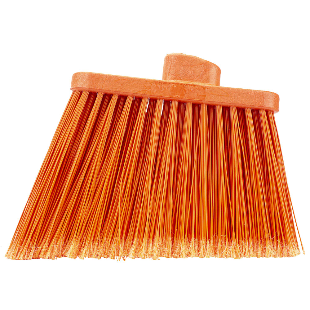 Carlisle 36867EC24 Duo-Sweep 12" Medium Duty Angled Broom Head with Orange Flagged Bristles