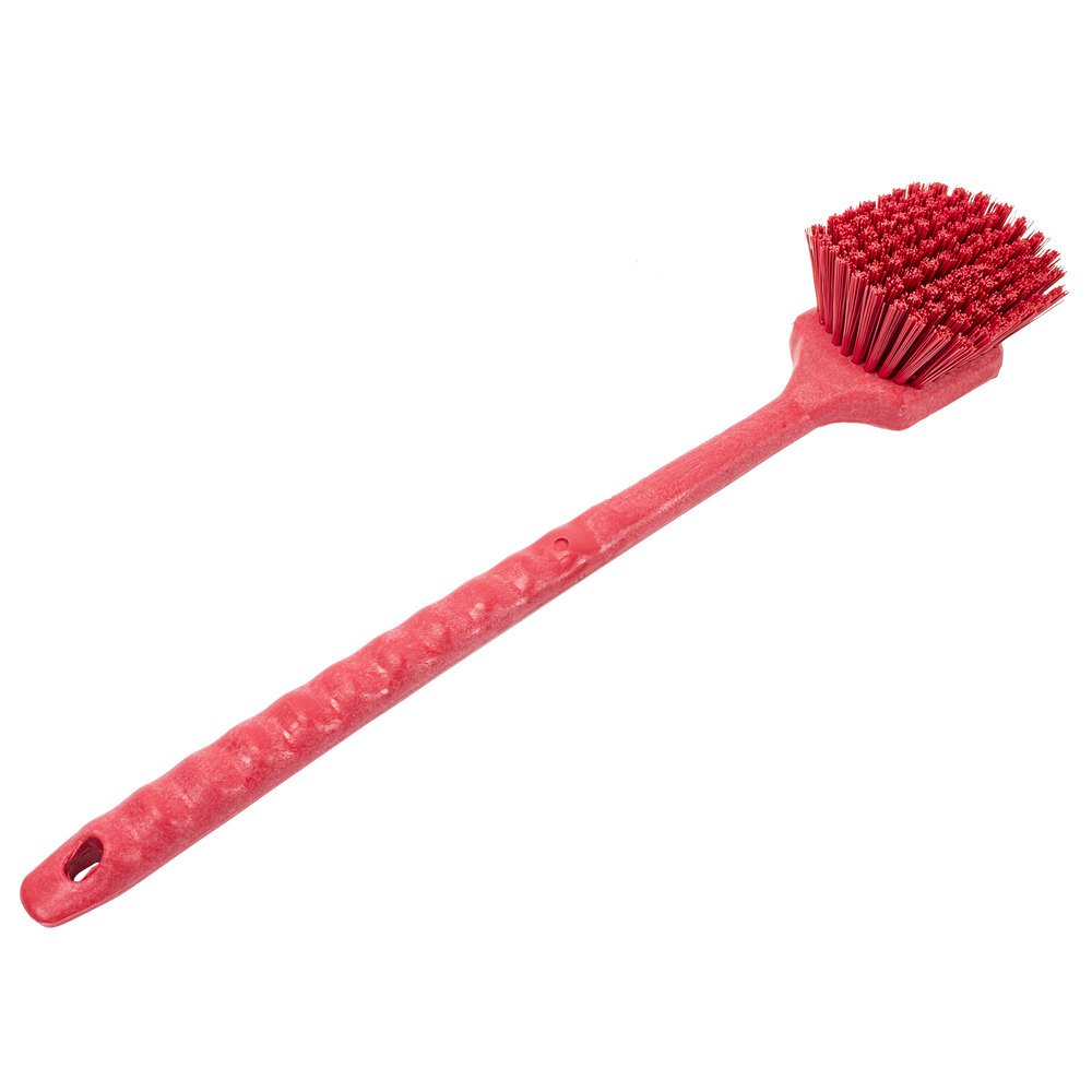 Carlisle 40501EC05 Sparta 20" Red Floating Utility / Pot Scrub Brush