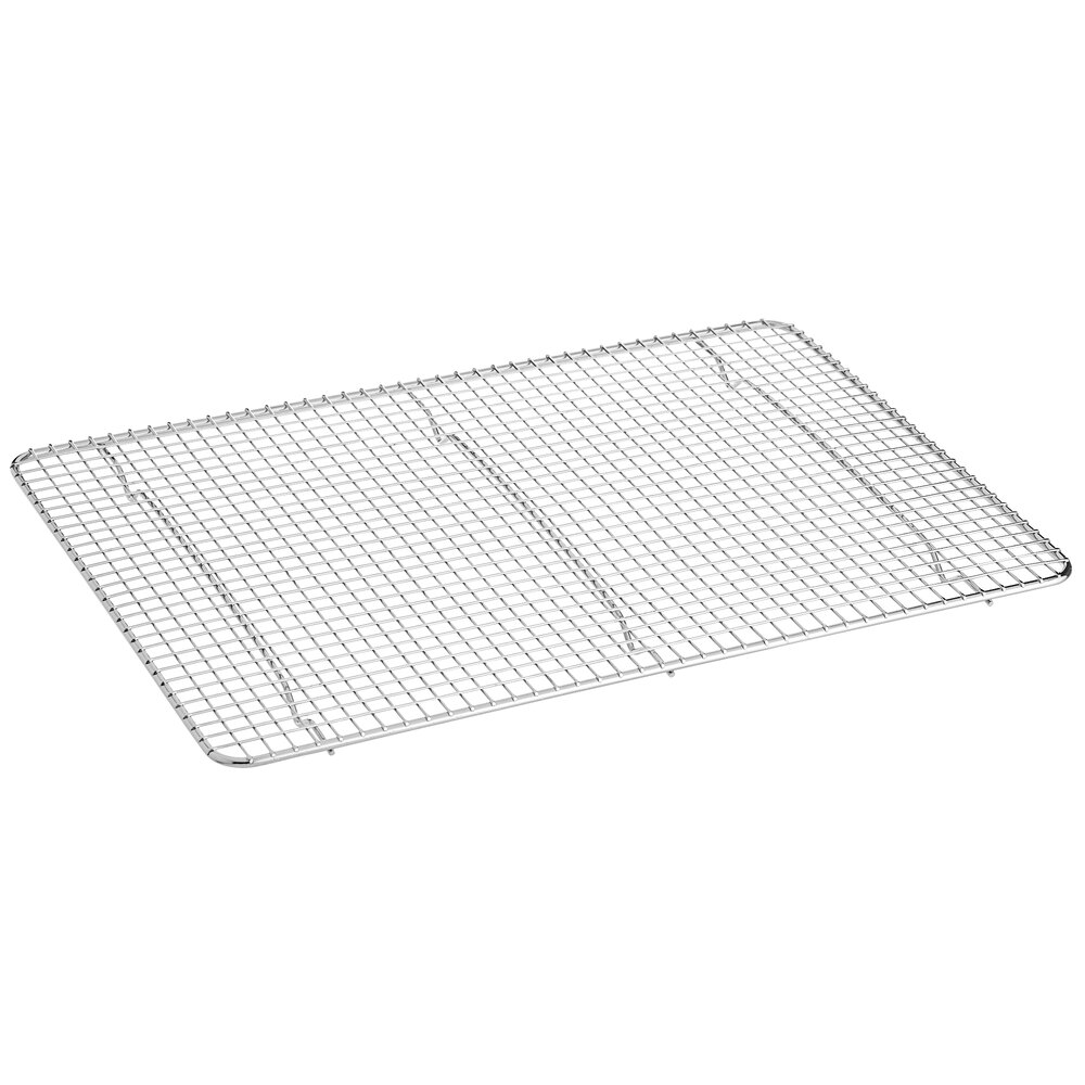 Choice 12" x 16 1/2" Chrome Plated Footed Wire Cooling Rack for Half Size Sheet Pan