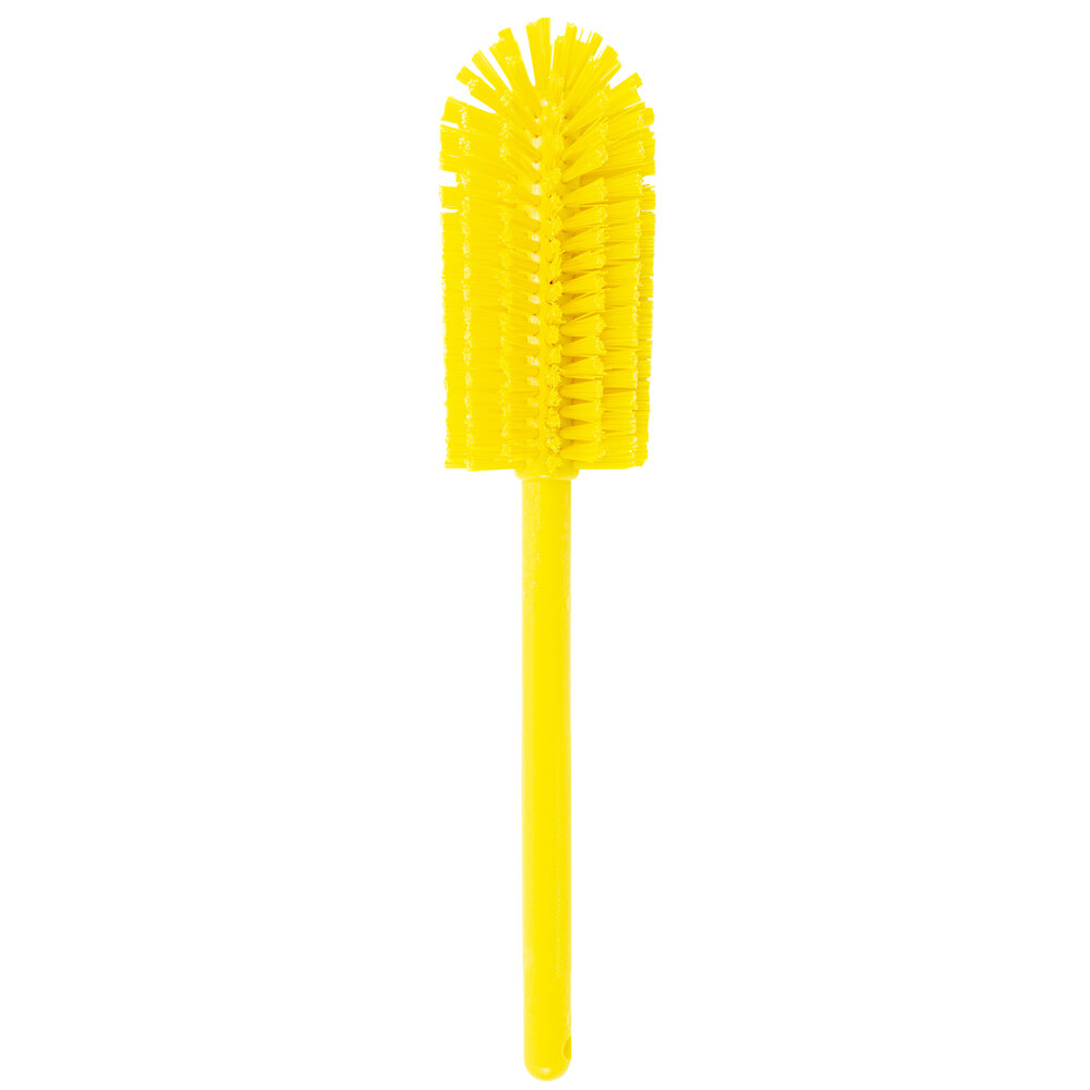 Carlisle Sparta 16" Yellow Carafe and Server / Bottle Cleaning Brush - 3 1/4" Bristle Diameter 40001EC04