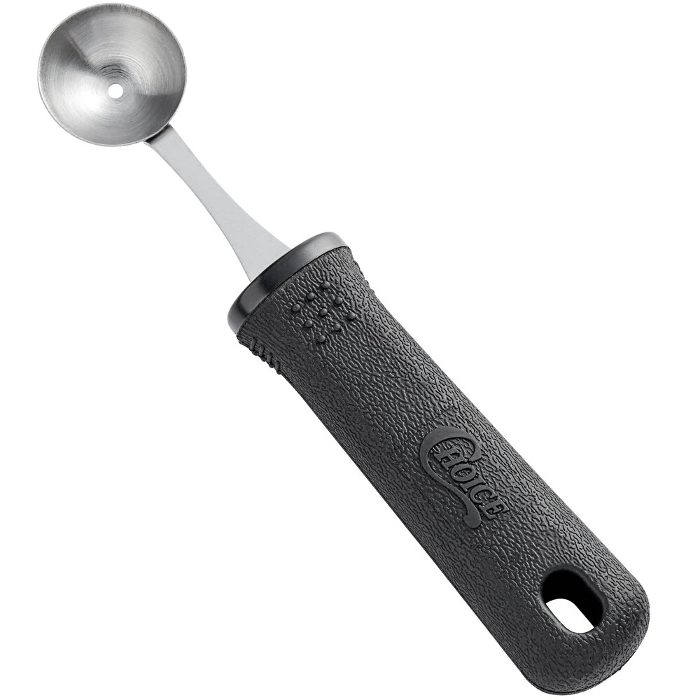 Choice Stainless Steel Melon Baller with Black Nylon Soft-Grip Handle
