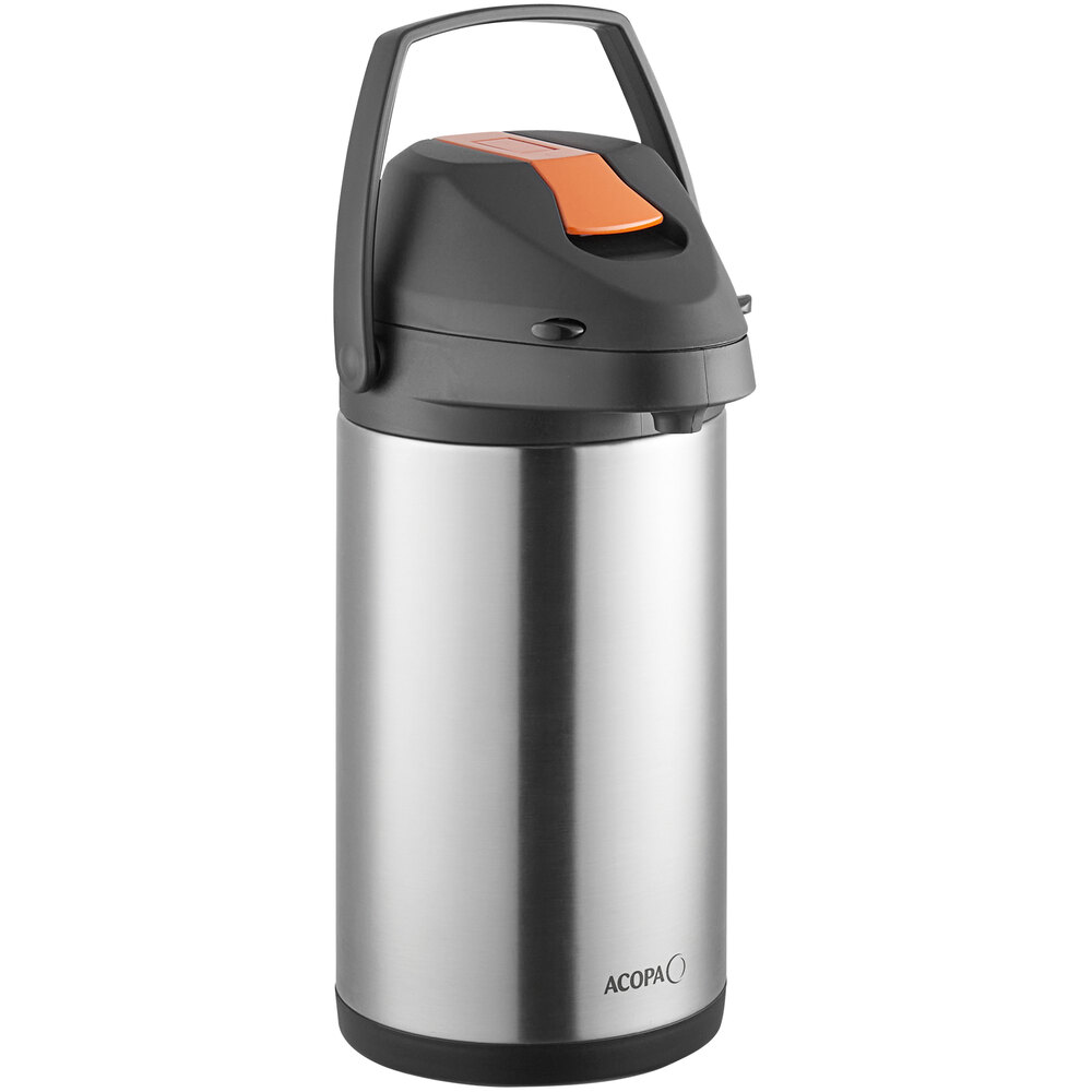 Acopa 4 Liter Stainless Steel Lined Decaf Airpot with Metal Lever