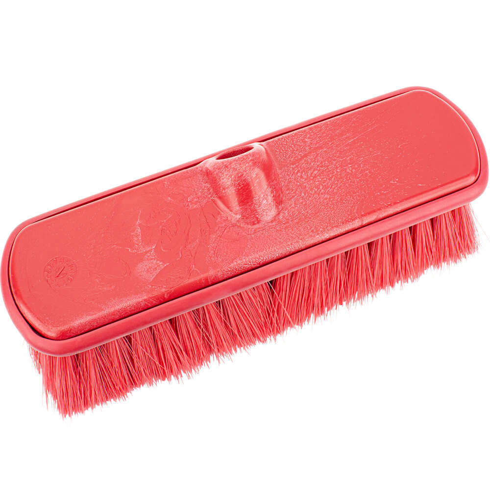 Carlisle Sparta Flo Thru 40050EC05 9 1/2" Red Flagged Vehicle and Wall Cleaning Brush