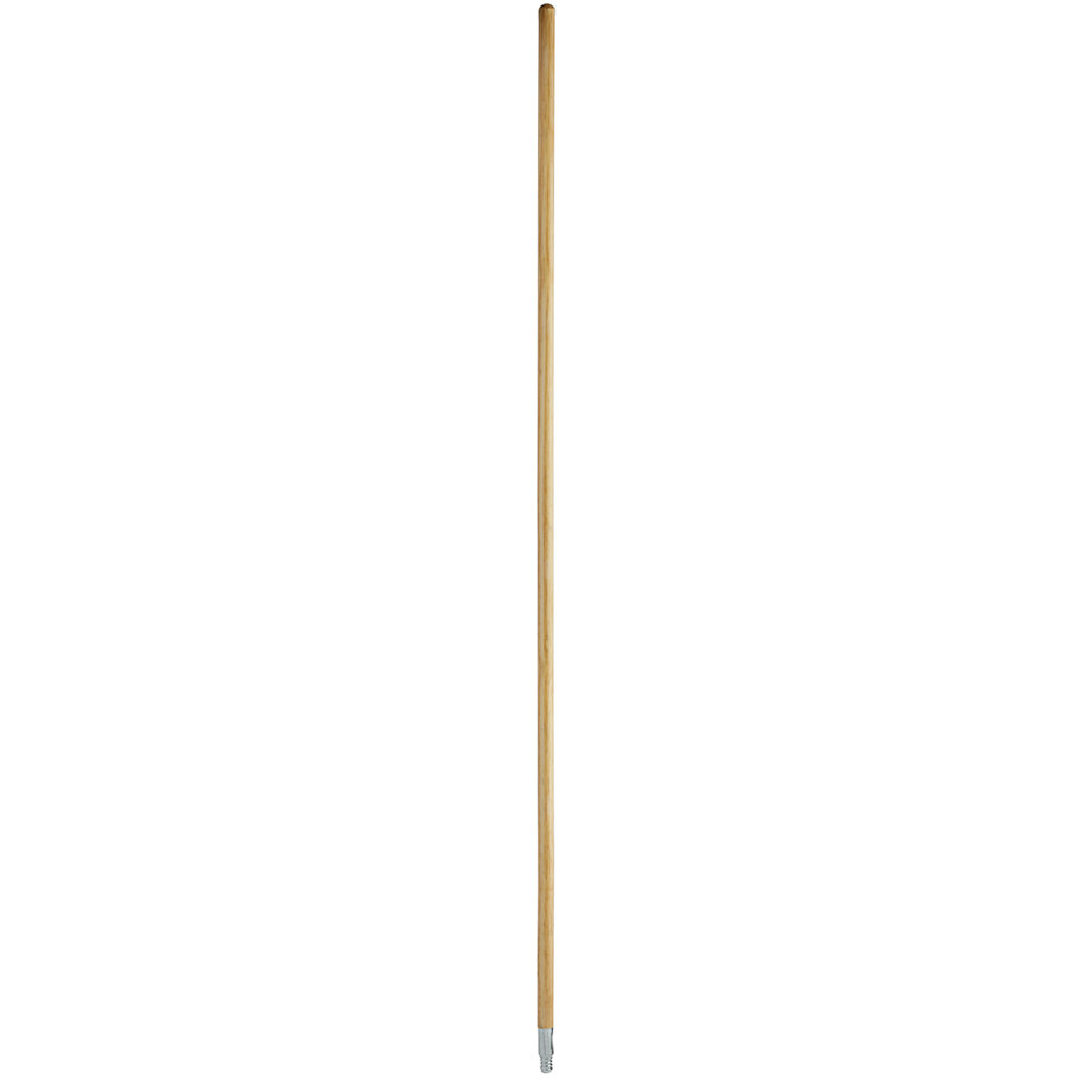 Rubbermaid® FG636400LAC 60" Wooden Broom Handle with Metal Threads and Lacquered Finish