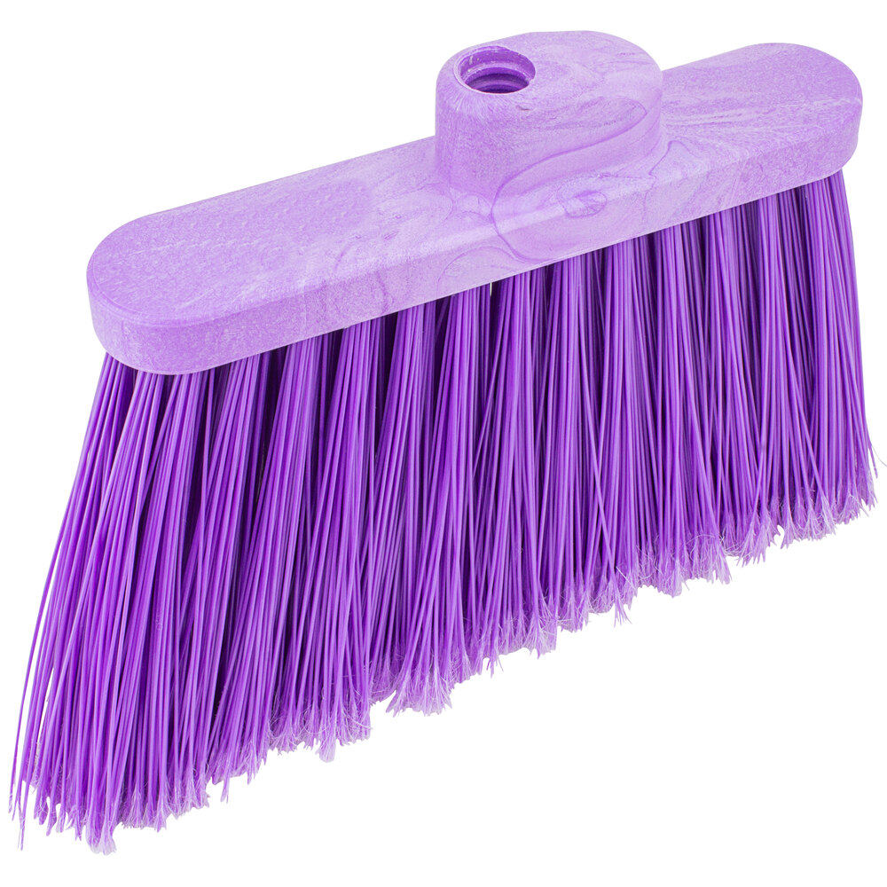 Carlisle 36867EC68 Duo-Sweep 12" Medium Duty Angled Broom Head with Purple Flagged Bristles