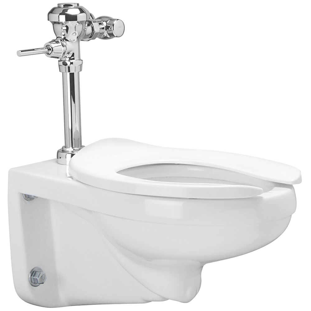 Zurn Elkay One Z.WC2.M Manual Toilet System with Wall Hung Toilet and Flush Valve - 1.28 GPF