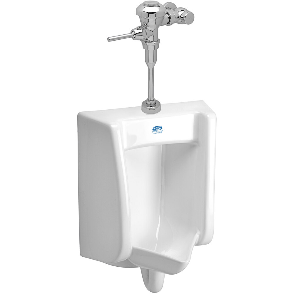 Zurn Elkay One Z.UR2.M Manual Urinal System with Wall Hung Urinal and Flush Valve - 0.5 GPF