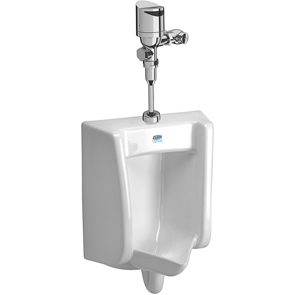 Zurn Elkay One Z.UR1.S.TM Sensor Urinal System with Wall Hung Urinal and Top Mount Flush Valve - 0.125 GPF