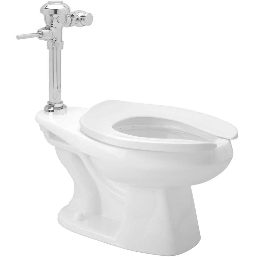 Zurn Elkay One Z.WC3.AM Manual Toilet System with ADA Height Floor Mounted Toilet and Flush Valve - 1.1 GPF
