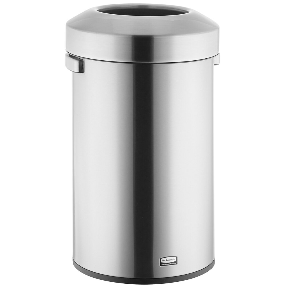 Rubbermaid® Refine 2147583 16 Gallon Stainless Steel Round Trash Can