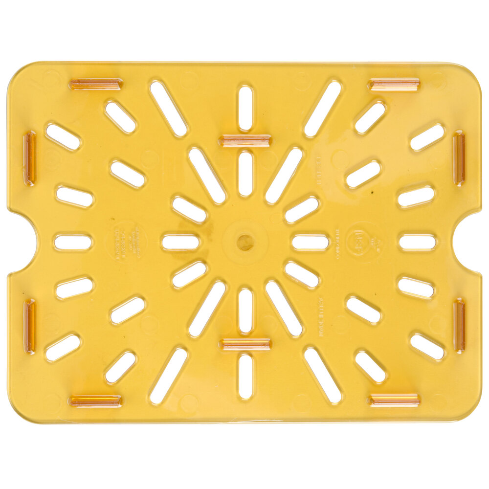 Carlisle 1043513 1/2 Size Amber High Heat Drain Tray