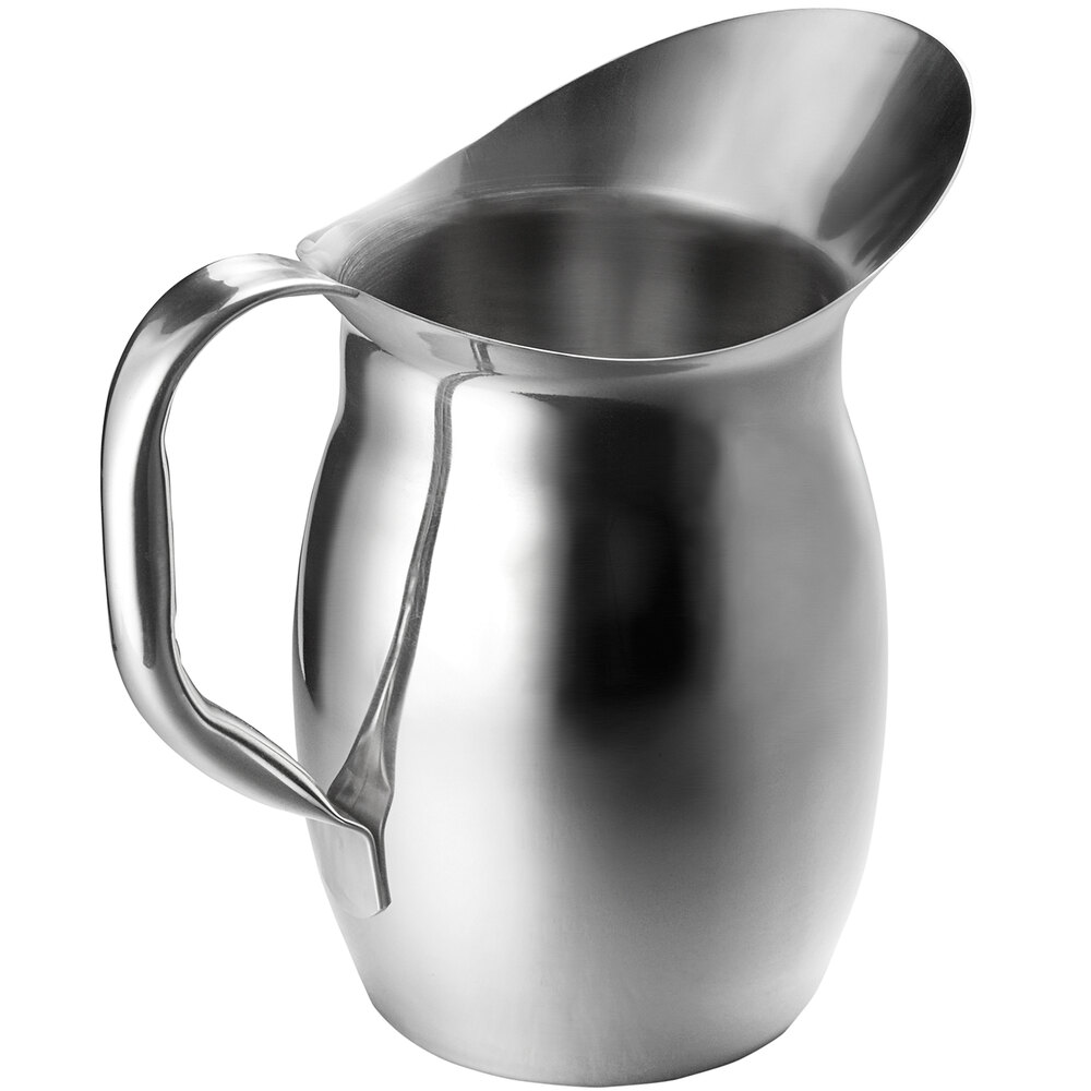 Tablecraft 64 oz. Stainless Steel Bell Pitcher