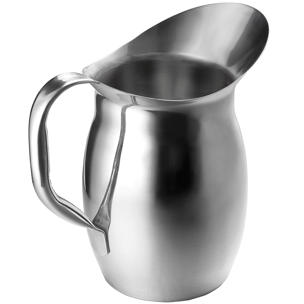 Tablecraft 96 oz. Stainless Steel Bell Pitcher