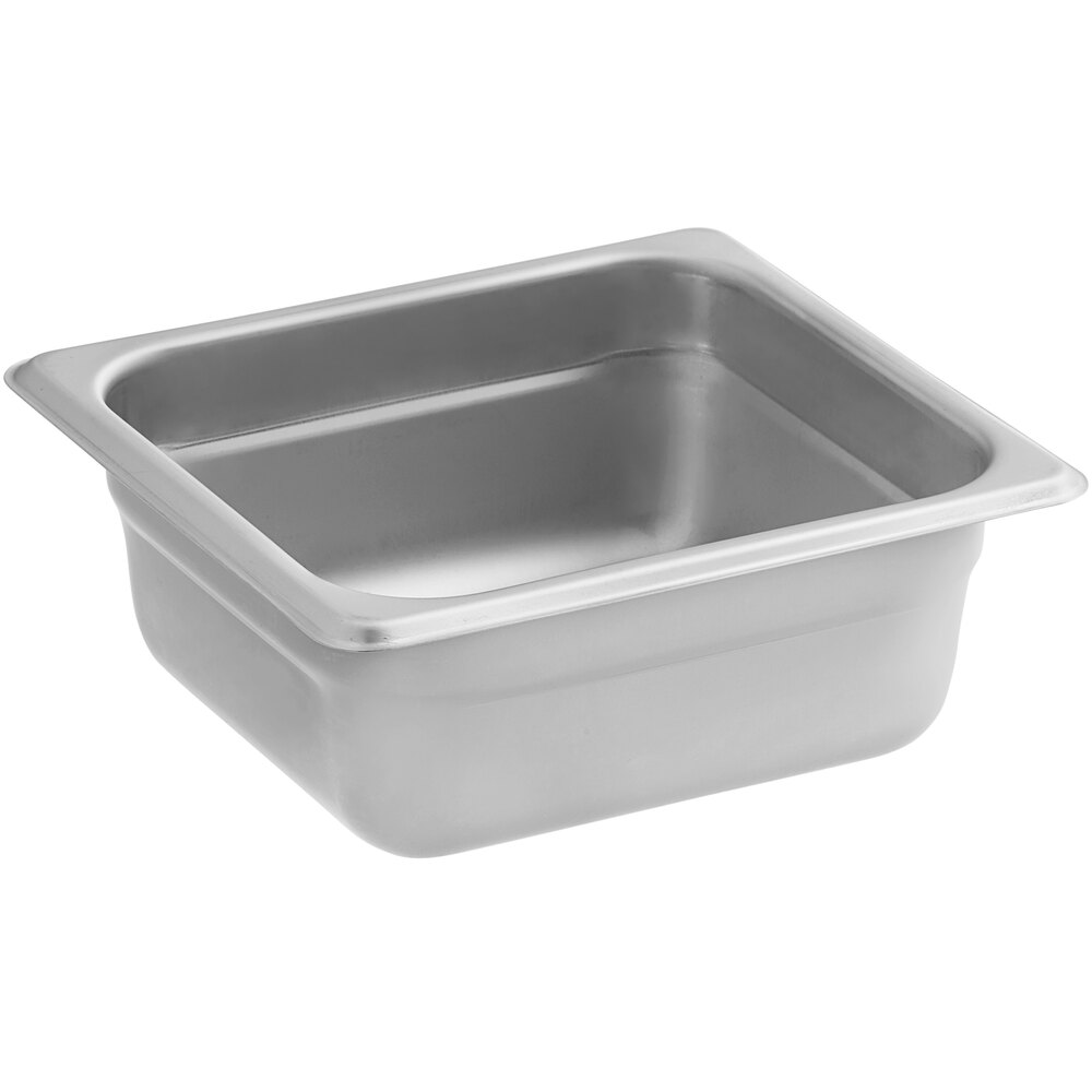 Carlisle 607162 DuraPan 1/6 Size 2 1/2" Deep Anti-Jam Stainless Steel Steam Table / Hotel Pan - 24 Gauge