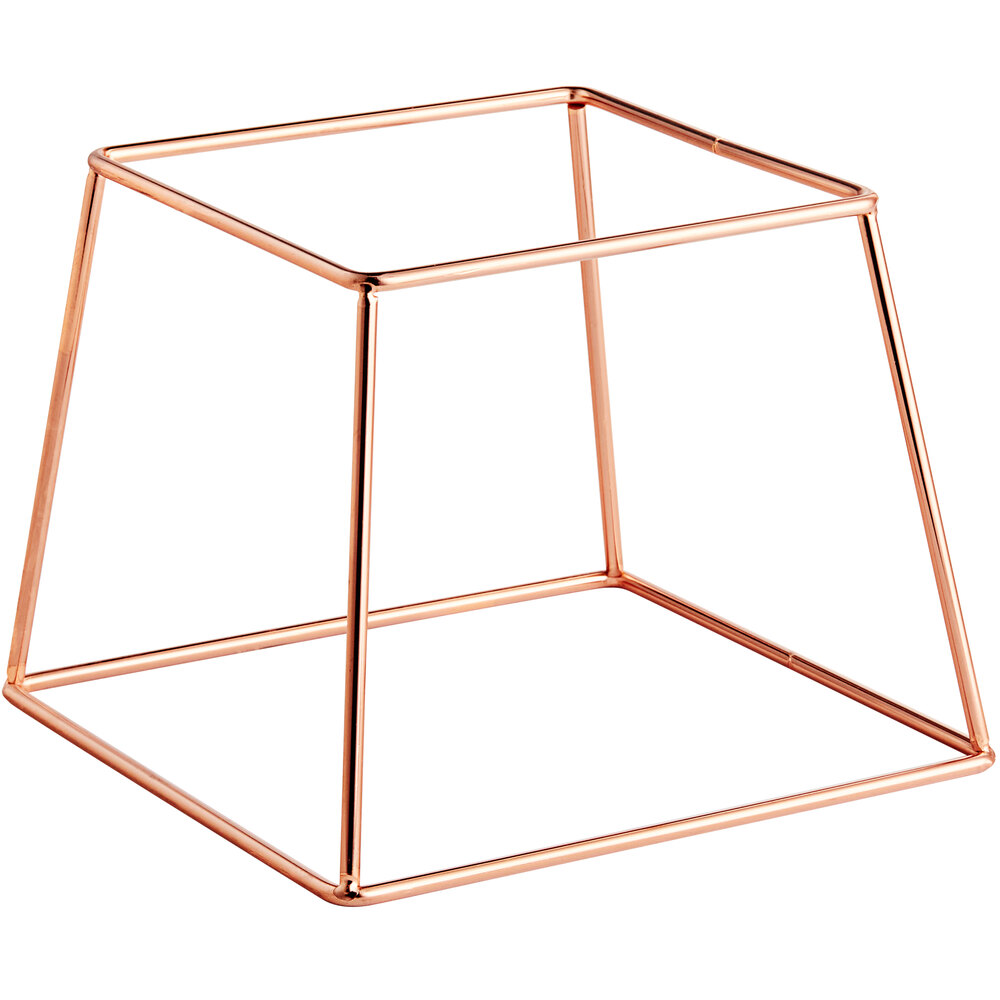 Acopa 7" Square Rose Gold Metal Display Stand