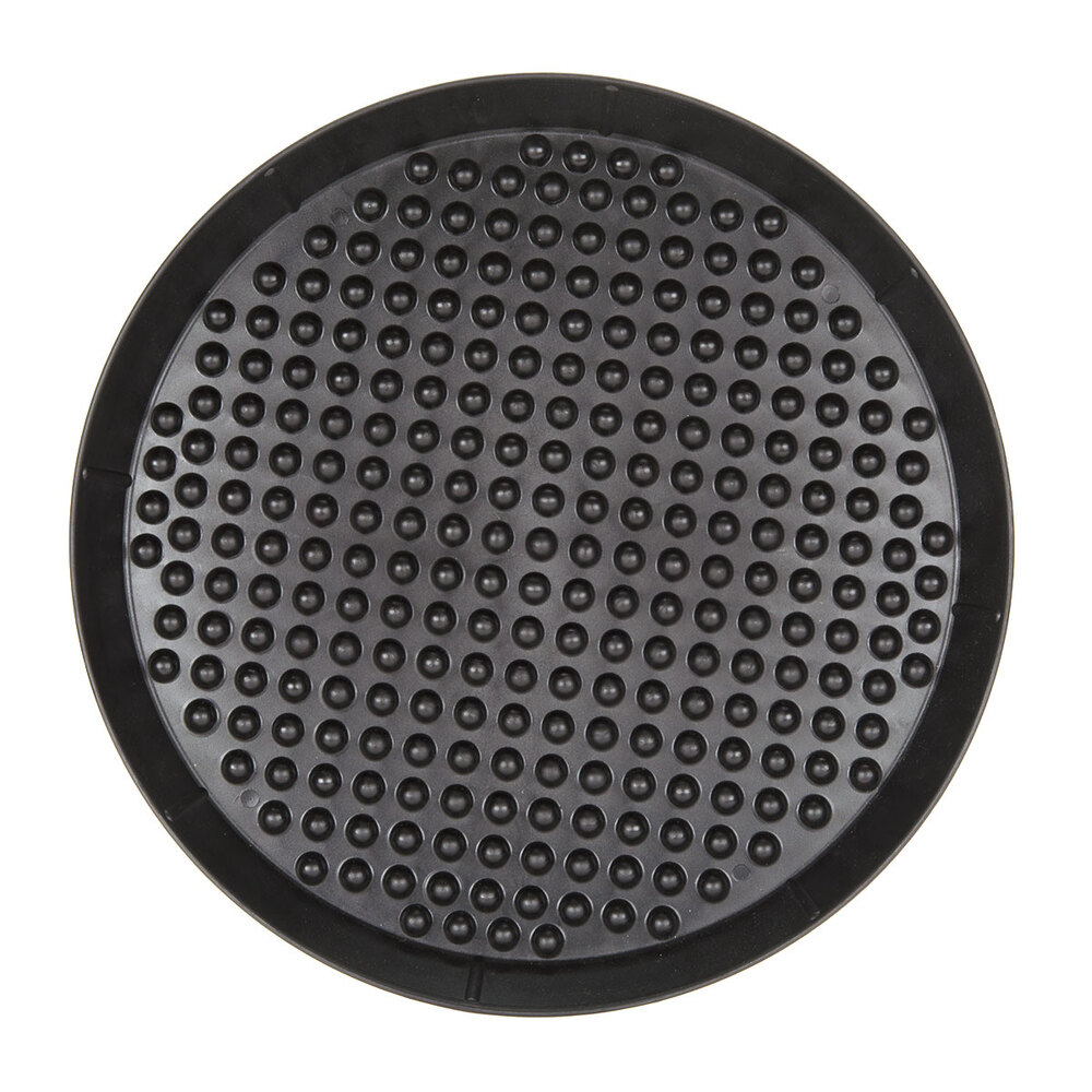 HS Inc. HS1035 13" Charcoal Polypropylene Pizza Pleezer Pizza Tray - 12/Case