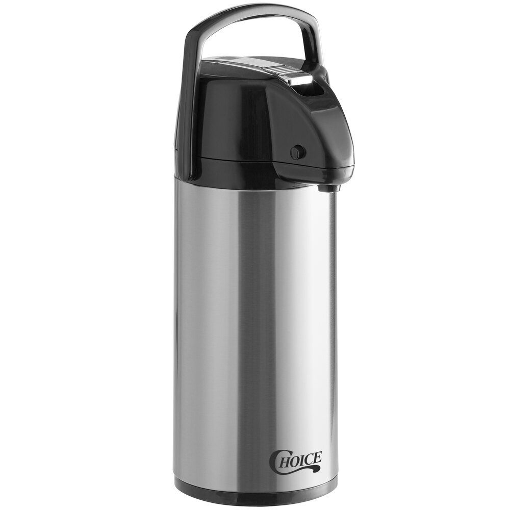 Choice 1.9 Liter Glass Lined Stainless Steel Airpot with Lever