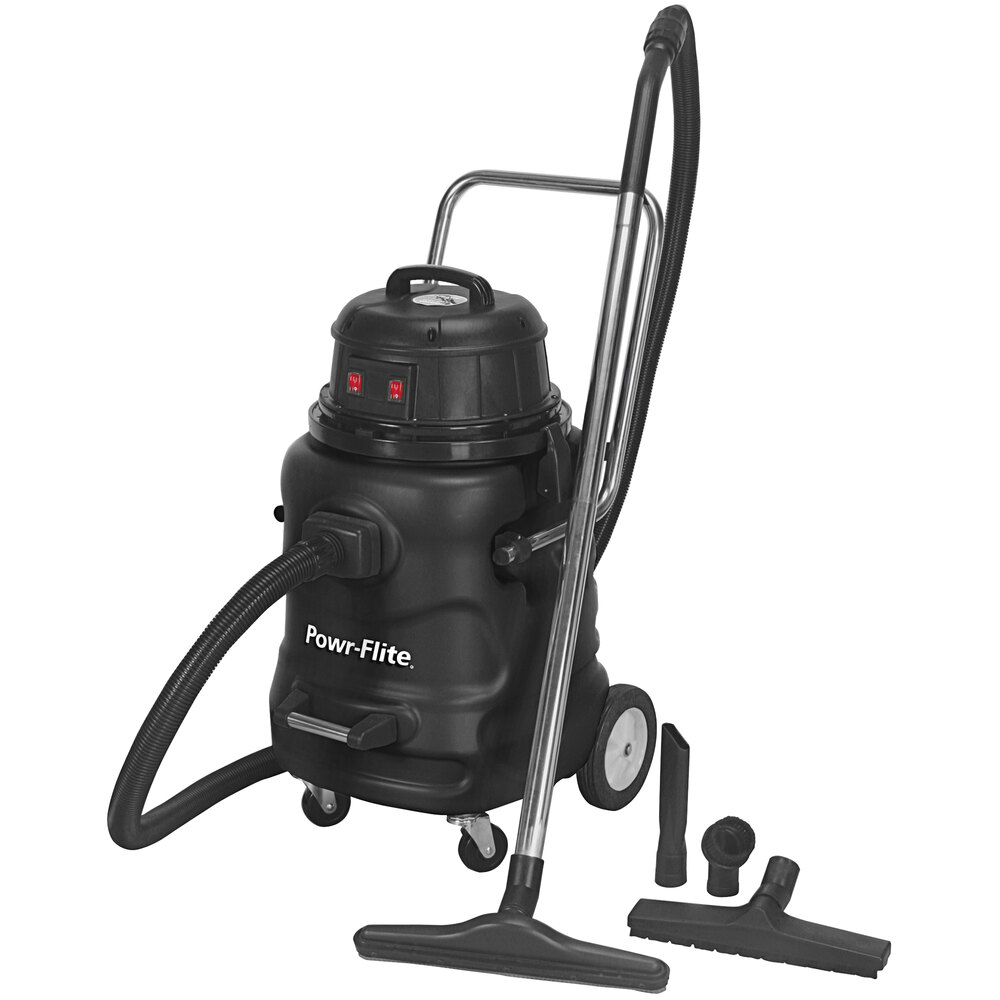 Powr-Flite PF58 20 Gallon Polyethylene Dual Motor Wet / Dry Vacuum with Toolkit