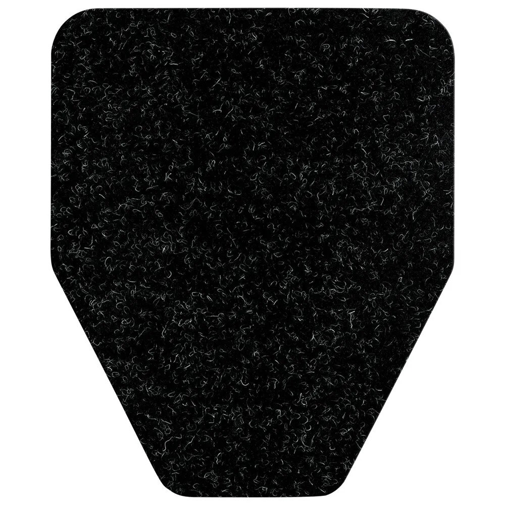 WizKid Original Cut OR-10001-BL Black Antimicrobial Urinal Mat - 12/Case