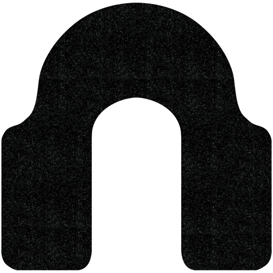 WizKid Big "A" BIG-A-BLK Black Antimicrobial Commode Mat - 6/Case