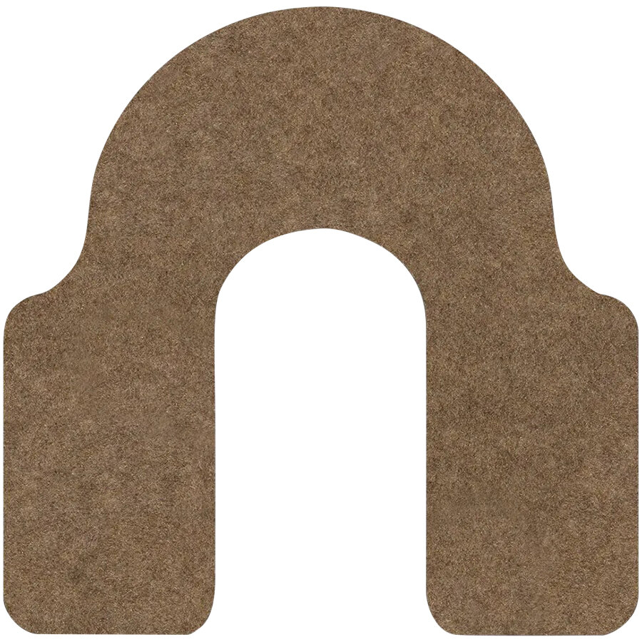 WizKid Big "A" BIG-A-STB Tan Antimicrobial Commode Mat - 6/Case