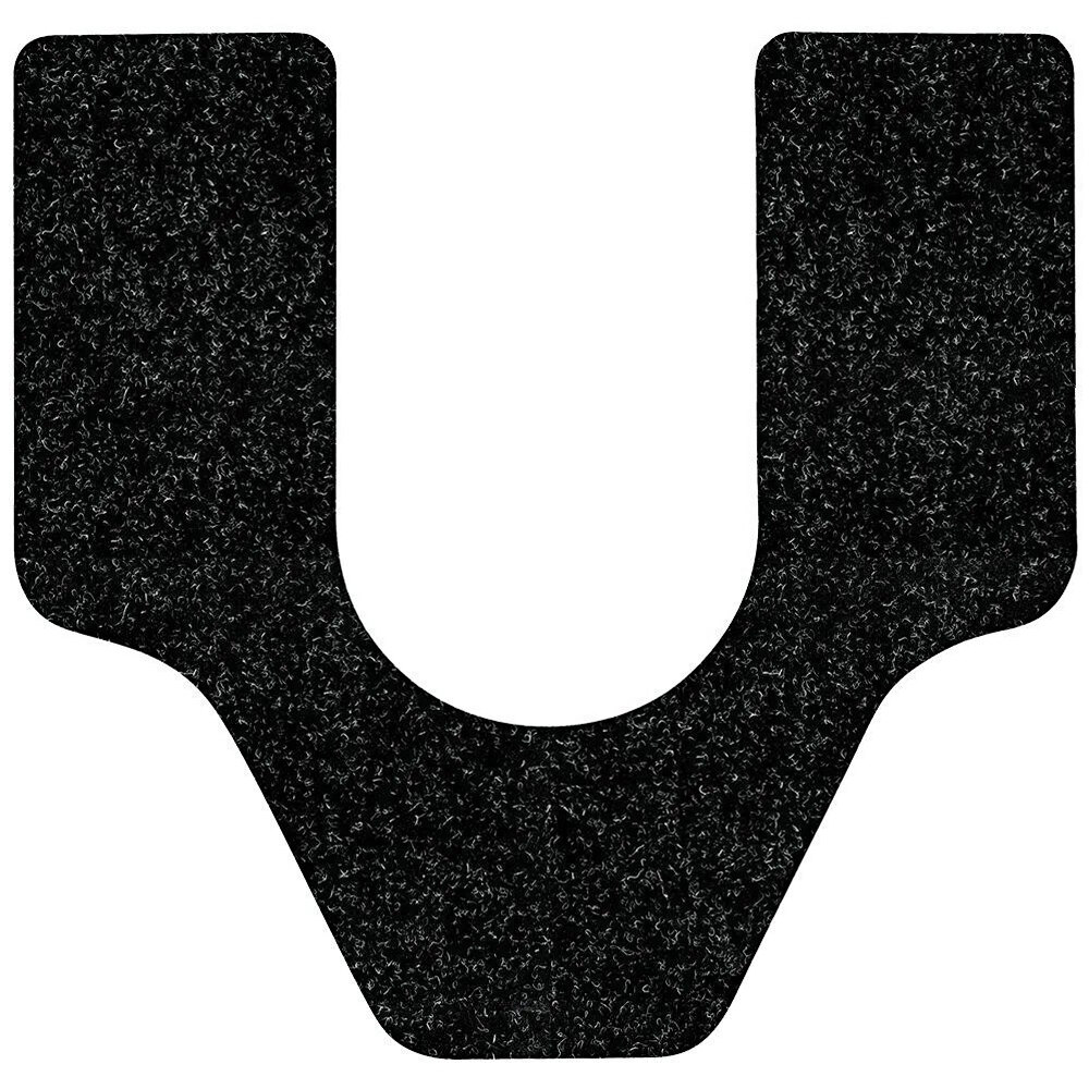 WizKid C-20001-BL Black Antimicrobial Commode Mat - 12/Case