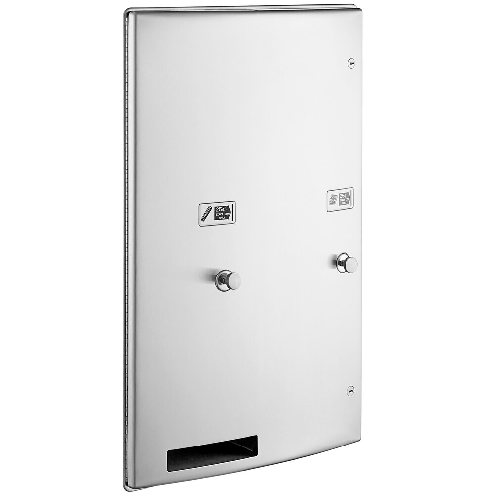 American Specialties, Inc. Roval 10-204684-25 Recessed $.25 Sanitary Napkin / Tampon Dispenser